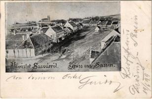 1899 (Vorläufer) Sasvár, Mária Sasvár, Maria-Schlossberg, Sastín (Sasvár-Morvaőr, Sastín-Stráze); tér / square (Rb)