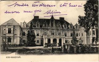 1909 Kismagyar, Maly Mager (Illésháza, Novy Zivot); Pálffy Béla gróf kastélya / castle (EK)