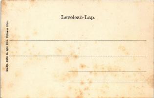 Igló, Zipser Neudorf, Spisská Nová Ves; Evangélikus templom, Alpár és Reich üzlete. Matz G. 1900. / ...