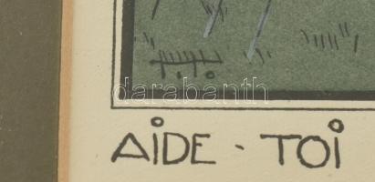 Ettore Tito (1859-1941): Segíts magadon, és az ég is megsegít (Aide-toi le ciel taidera). Akvarellel...