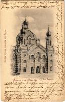 1904 Olomouc, Olmütz; Der Tempel / zsinagóga / synagogue. Verlag v. Friedrich Grosse (EB)