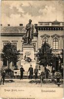 Rimaszombat, Rimavská Sobota; Tompa Mihály szobor, Kir. törvényszék / statue, court (apró lyukak / tiny pinholes)