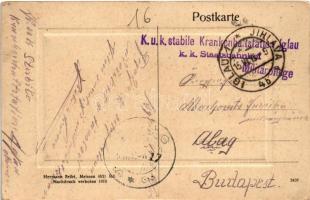 1915 Jihlava, Iglau; Hauptplatz mit Kretzl / main square, shops + "K.u.K. stabile Krankenhaltst...