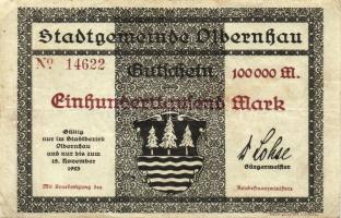 Német Birodalom/Weimari Köztársaság/Olberhau 1923.11.15. 100.000M T:III