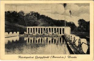 1930 Kács, Kácstapolcai Gyógyfürdő, uszoda, fürdőzők
