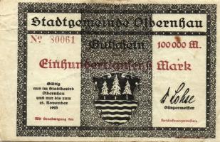 Német Birodalom/Weimari Köztársaság/Olberhau 1923.11.15. 100.000M T:III-