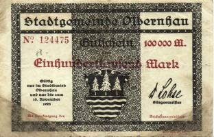 Német Birodalom/Weimari Köztársaság/Olberhau 1923.11.15. 100.000M T:III-