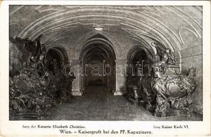 Wien, Vienna Bécs; Kaisergruft bei den PP. Kapuzinern: Kasierin Elisabeth Christine, Kaiser Karls VI. / Imperial crypt