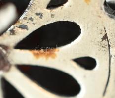 Ezüst(Ag) ékszerszett, nyaklánc, gyűrű, fülbevalópár, jelzett, bruttó: 19,57 g