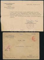 1961 Varsó, a Magyar Népköztársaság nagykövetségének igazolása késve történt visszautazás okáról, Kóta Béla követségi attasé aláírásával, pecséttel + KSH statisztikai lap külföldre utazó magyar állampolgárok részére, kitöltetlen űrlap
