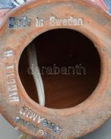 Tilgmans svéd kerámia lámpa, jelzett, kis kopásnyomokkal, m: 27 cm
