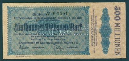 Német Birodalom/Weimari Köztársaság/Stollberg 1923.10.12. 500.000.000M T:III