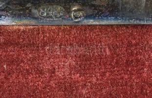 Ikon ezüst (Ag) okláddal. XX: sz. eleje, fa táblán. 18x22 cm