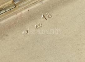 Ezüst (Ag) szelence. 72 g. Jelzett. 8x6x1,5 cm