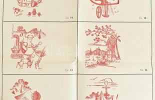 1939 Bozó Gyula iparművész által készített cserkészképeslapokat népszerűsítő nagyméretű nyomtatvány,...