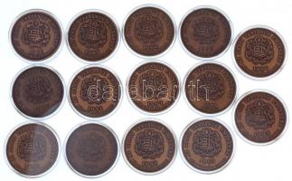 Bognár György (1944-) 1986-1999. "MÉE Gyöngyösi Csoport - Aradi Vértanúk" (14xklf) bronz e...