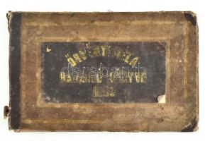 cca 1880-1890 Örvényi Béla rajzolókönyve, vázlatfüzet több mint száz klf. technikájú rajzzal, részbe...