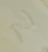 1896 Kiállítási emlék Fajansz mini locsolókanna. Jelzés nélkül, kopásokkal. 11 cm