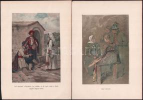cca 1890-1900 össz. 6 db különféle népviseletet (Bregenz, Karinthia, Krajna, Stájerország, Bocche, Y...