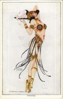 Expiation / Art Nouveau, gently erotic lady art postcard. Reinthal & Newman No. 996. s: Raphael Kirchner (EM)