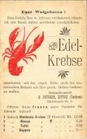 1900 Edelkrebse. B. Potoker, Zittau (Sachsen) / German crayfish sellers advertisement card (EK)