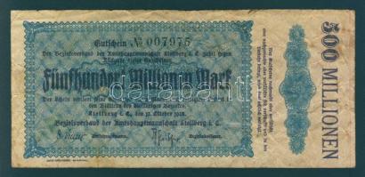 Német Birodalom/Weimari Köztársaság/Stollberg 1923.10.12. 500.000.000M T:III-