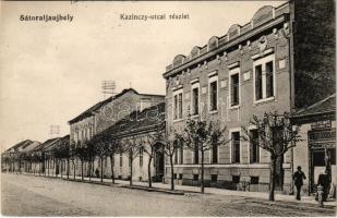 1914 Sátoraljaújhely, Kazinczy utca, Soltis Imre üzlete. MÁV Levelezőlapárusítás