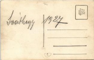 1927 Budapest XII. Svábhegyi Terasz Kávéház, vendégek és pincérek, Dreher baksör. photo