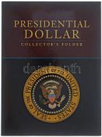 Amerikai Egyesült Államok 2007-2014. 1$ Mn-sárgaréz Presidential Dollar Coin Program érméi (52x), D és P verdejelek PRESIDENTIAL DOLLARS - COLLECTORS FOLDER előnyomott berakóban T:1,1- USA 2007-2014. 1 Dollar Mn-Brass Presidential Dollar Coin Program coins (26xdiff) D and P mint marks, in pre-printed PRESIDENTIAL DOLLARS - COLLECTORS FOLDER C:UNC,AU