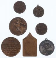 Vegyes 7db-os külföldi emlékérem tétel, közte Bajoroszág 1886. "II. Lajos" fém emlékmedál ...