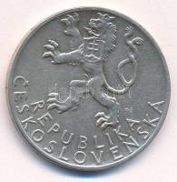 Csehszlovákia 1947. 50K Ag "Szlovák felkelés" T:2 Czechoslovakia 1947. 50 Korun Ag "S...