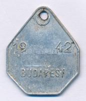 Budapest 1942. Al ebvédjegy "3788" sorszámmal T:2