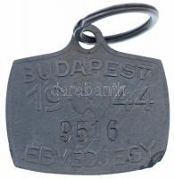 Budapest 1944. Hadifém ebvédjegy 9516 sorszámmal T:2