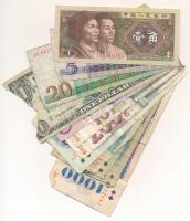 Vegyes 11db-os bankjegy tétel a világ minden tájáról, közte hiányos 1$-os bankjegy T:III,III- Mixed 11pcs of banknotes from all around the world, among them 1 Dollar banknote with missing material C:F,VG