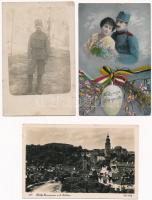 4 katonai fotó + 5 háborús képeslap + 1 német képeslap tábori postával