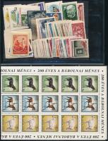 Magyar sorok a 40-es 60-as évekből berakólapon + régebbi bélyegek pergamen tasakban + Bábolnai ménes teljes ív