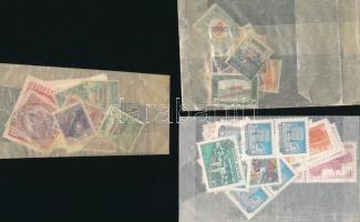 Magyar sorok a 40-es 60-as évekből berakólapon + régebbi bélyegek pergamen tasakban + Bábolnai ménes...