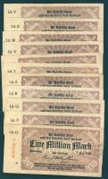 Német Birodalom/Weimari Köztársaság/Mannheim/Badische Bank 1923.8.7. 1000.000M (24x) mind klf betűjelzéssel, komplett sor! T:II,II/III,III