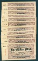 Német Birodalom/Weimari Köztársaság/Mannheim/Badische Bank 1923.8.7. 1000.000M (24x) mind klf betűje...