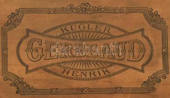 Gerbeaud Kugler Henrik fa doboz. 26x13 cm