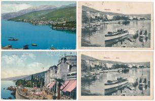 Abbazia, Opatija - 4 db régi képeslap / 4 pre-1945 postcards