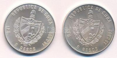 Kuba 1982. 5P Ag "Hemingway - Marlin halászat" + 1982. 5P Ag "Hemingway - Az öreg hal...