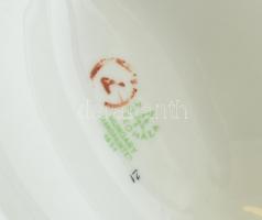 Hollóházi hölgy kottával porcelán figura, kézzel festett, jelzett, hibátlan, m: 23 cm