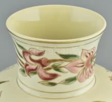 Zsolnay virág mintás váza. Kézzel festett, jelzett, (Varga Anna) hibátlan m: 30 cm