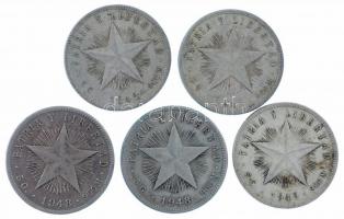 Kuba 1948-1949. 20c Ag (5x) T:2-,3 patina
Cuba 1948-1949. 20 Centavos Ag (5x) C:VF,F patina
Krause...