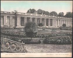 cca 1900-40 össz. 20 db heliogravűr a Versailles kástélyról (enteriőrök, kerti látképek, stb.), kiss...