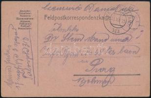 1915 Tábori posta levelezőlap FP 313
