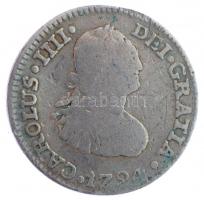 Mexikó 1794FM 1/2R Ag "IV. Károly" T:3
Mexico 1794FM 1/2 Real Ag "Carlos IV" C:...