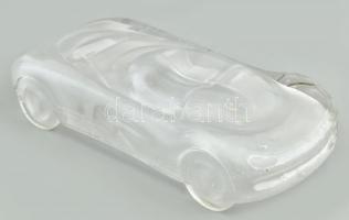 Daum France jelzéssel üveg autó, kis kopásnyomokkal, 18,5×9 cm