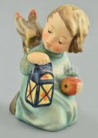 Goebel/Hummel angyalka, kézzel festett kerámia, jelzett, kis kopásnyomokkal, m: 7,5 cm